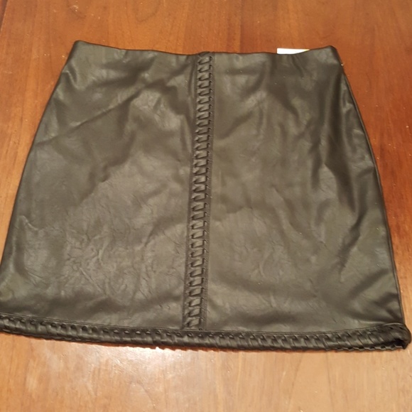 INC International Concepts Dresses & Skirts - 17:10 - INC Faux/Vegan Whip Stitch Mini Skirt